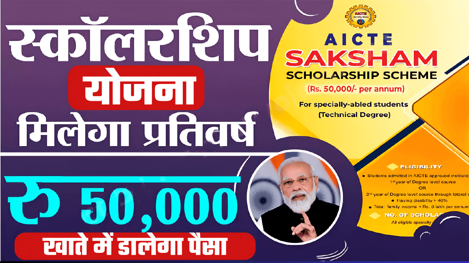 Saksham Scholarship Scheme 2024-25