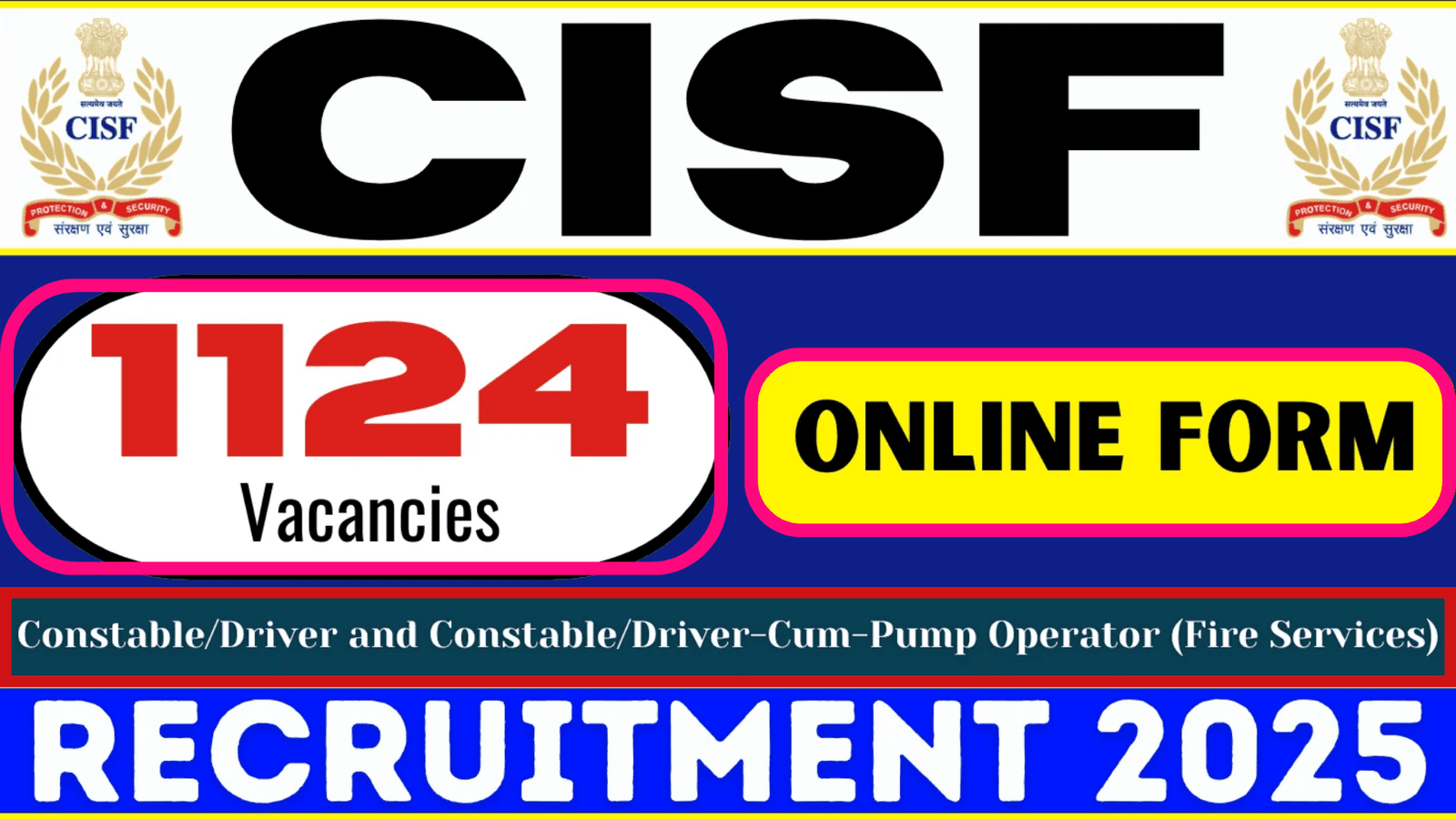CISF Constable Driver Recruitment 2025