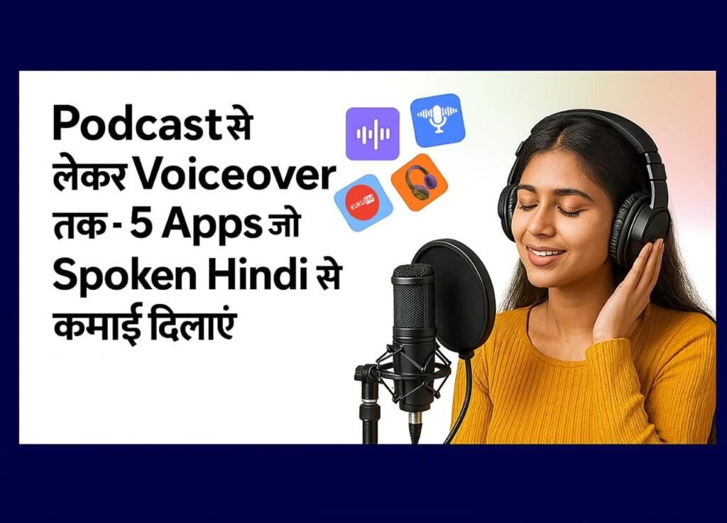 Podcast से लेकर Voiceover तक – 5 Apps जो Spoken Hindi से कमाई दिलाएं